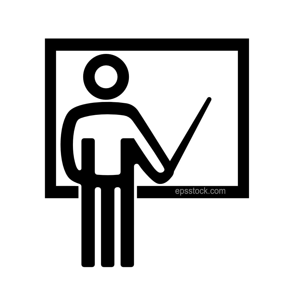 Man teacher explain board