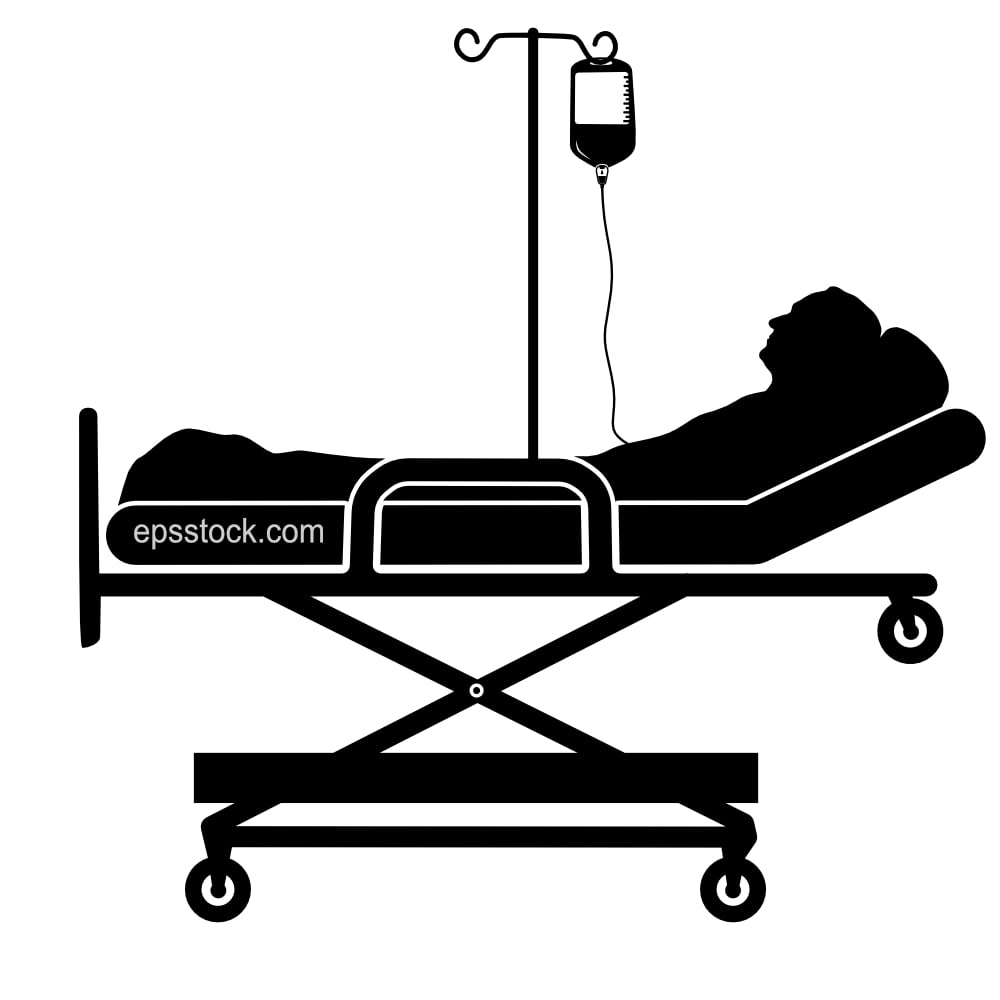 patient on IV drip