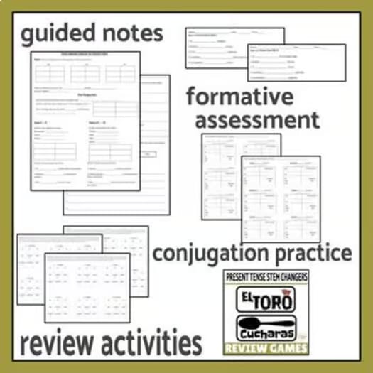 Stem Changing Verbs in Spanish Present Tense Boot Verbs Spanish Word Search