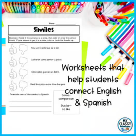 Translanguaging Figurative Language for ELL Students (English and Spanish)