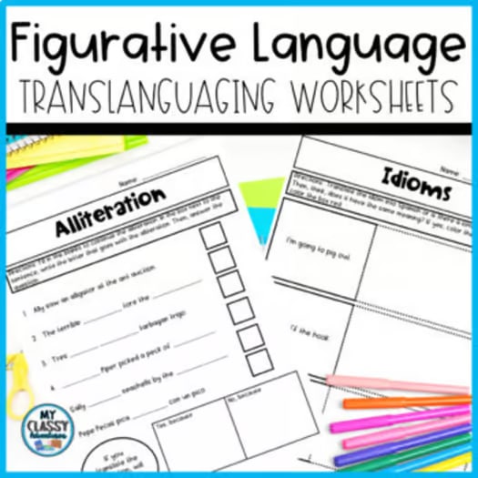 Translanguaging Figurative Language for ELL Students (English and Spanish)