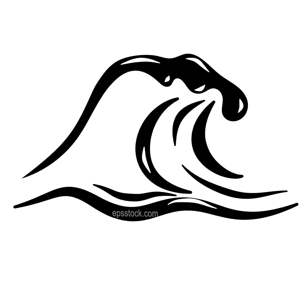wave emblem for surf club
