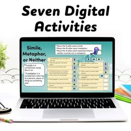 Figurative Language Worksheets and Games for Idioms, Similes and Metaphors