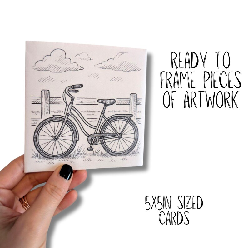 Mini ACEO art card printed on white matte cardstock featuring black-and-white sketch by ChudyjArt