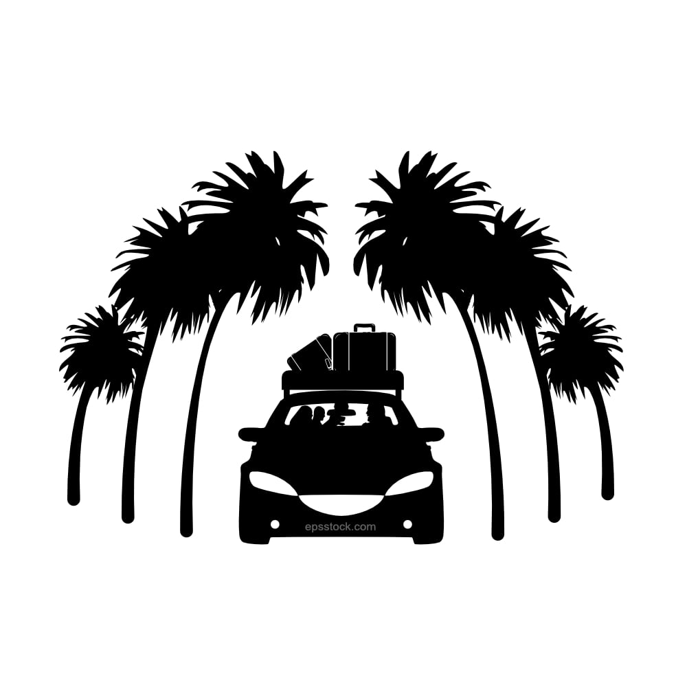 Family travel on car