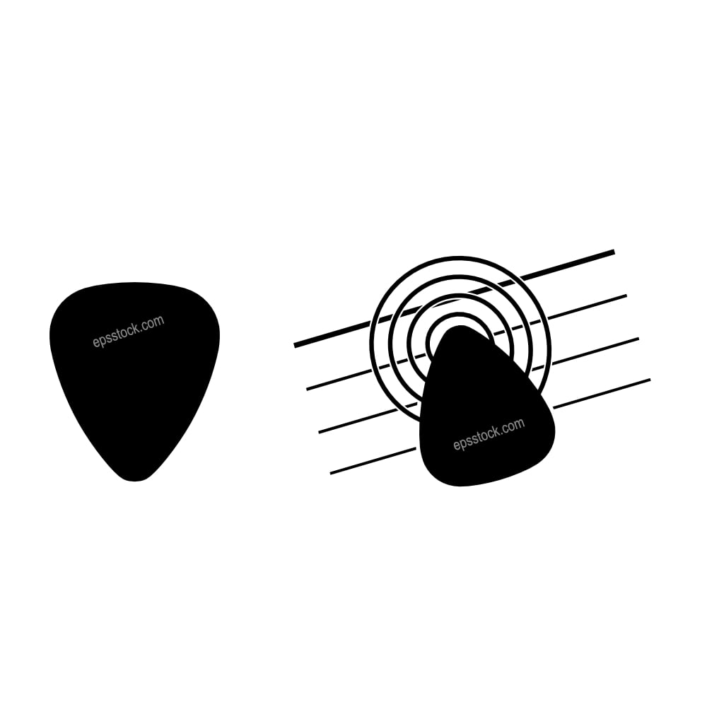 Guitar pick symbol