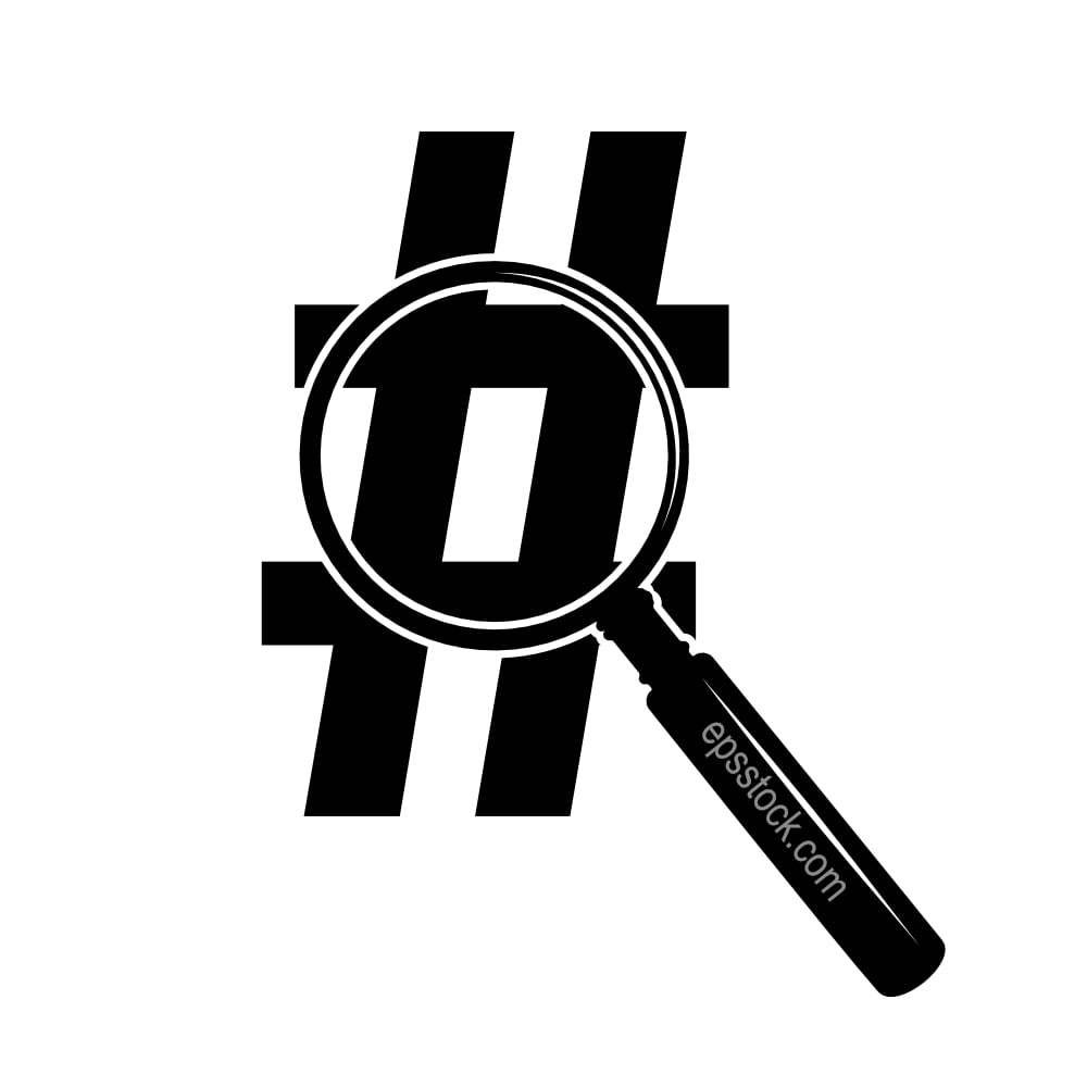 hashtag search emblem