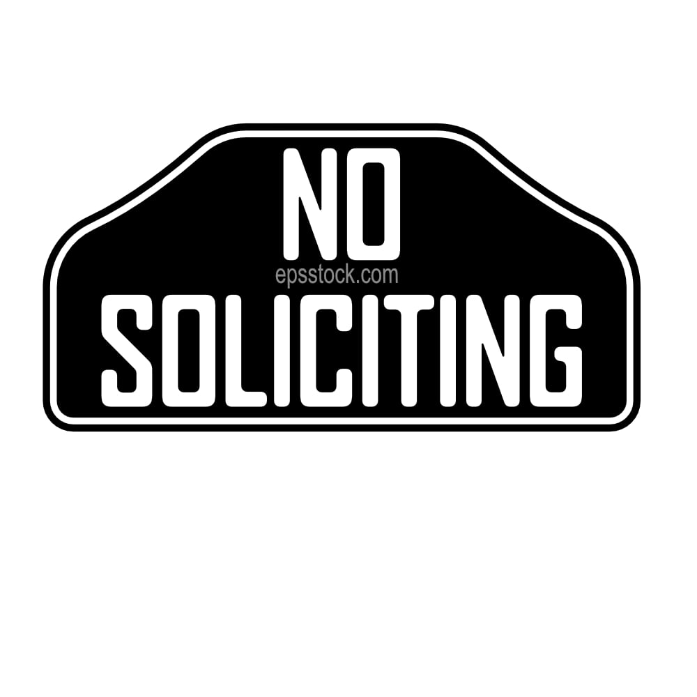 No Soliciting Sign