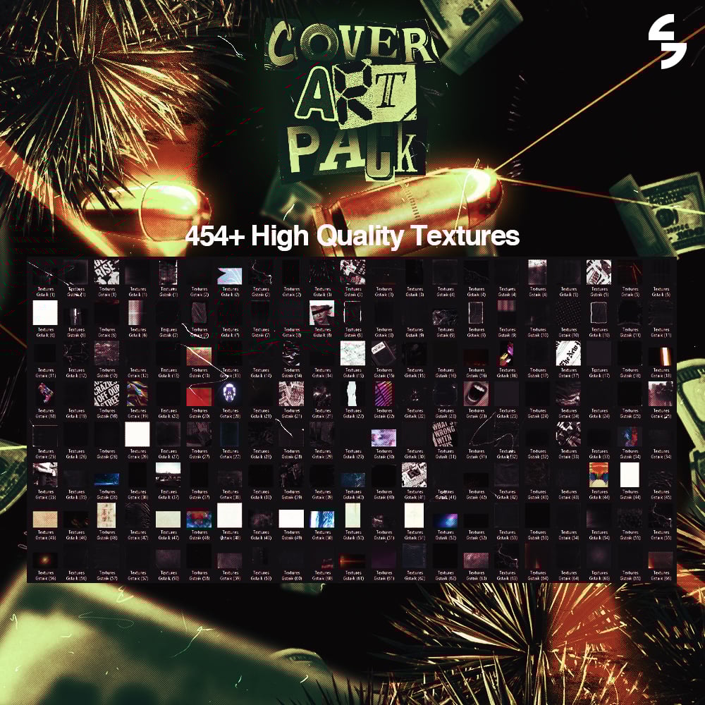 Close-up of high-resolution texture used for album cover backgrounds