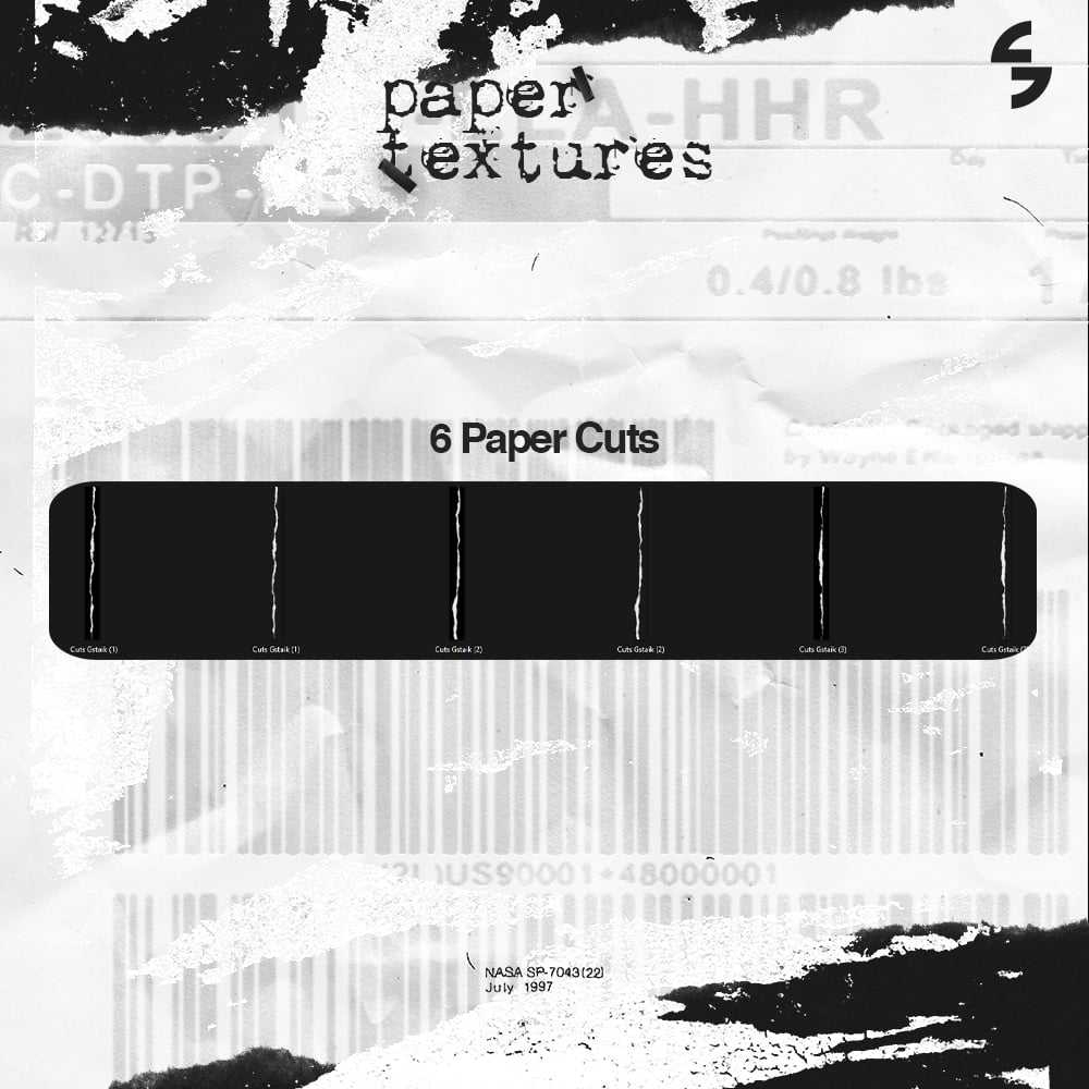 Screenshot of the Paper Texture Graphics Pack download page with included assets