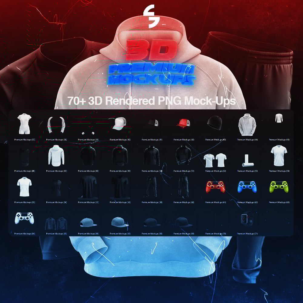 Close-up of hoodie 3D mock-up showing texture and stitching details