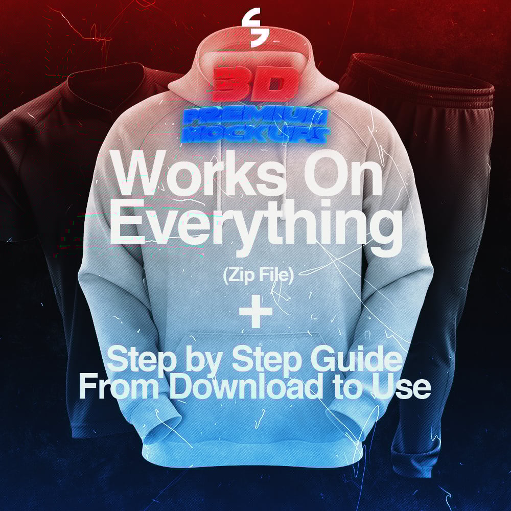 Mock-up showing multiple apparel items arranged in a digital fashion catalog layout