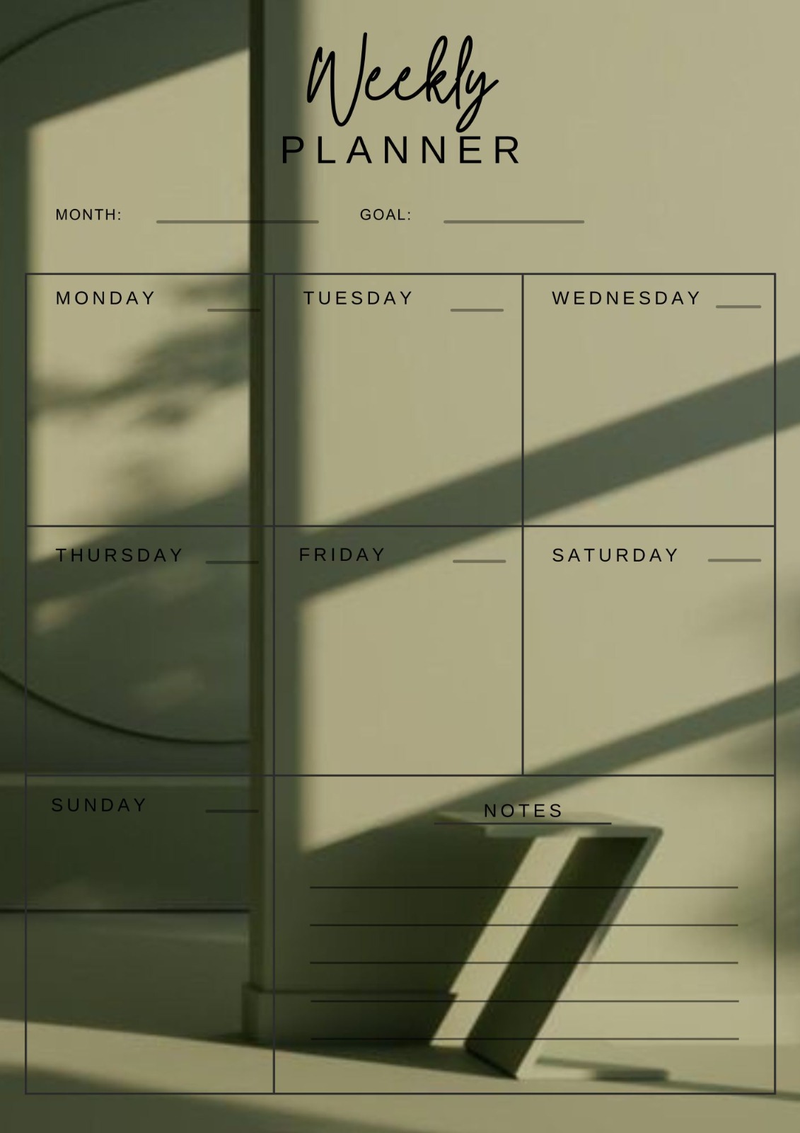 WEEKLY PLANNER PRINTABLE – 4 Week Organizer | Minimalist Digital ...