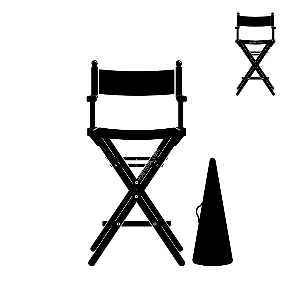Movie Director Chair, front view