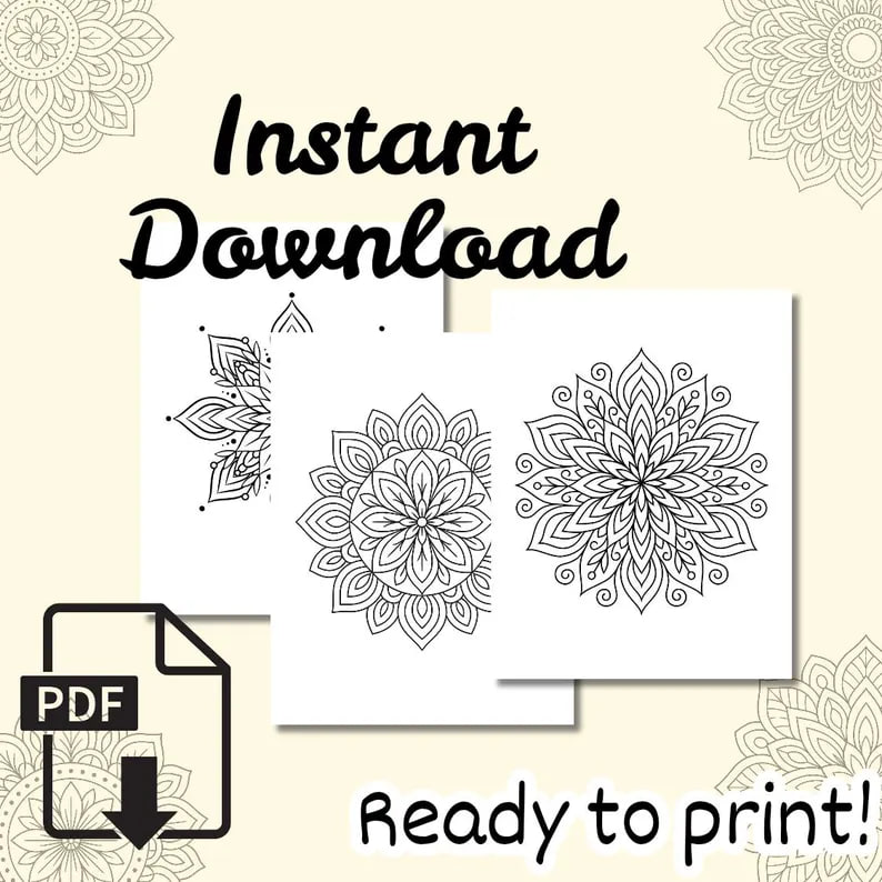Mandala Magic | Coloring Pages | 30 Printable Designs to Relax & Meditate With | Instant Download PDF