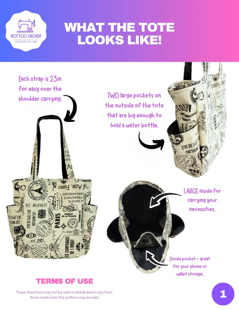 Digital | sewing | pattern | how to | PDF | download | How to Create the Le Tote