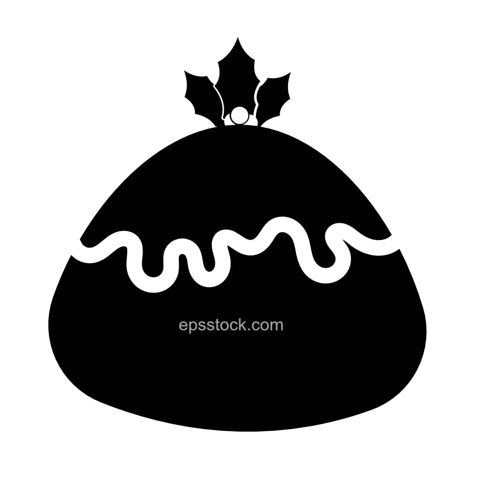 Christmas pudding emblem