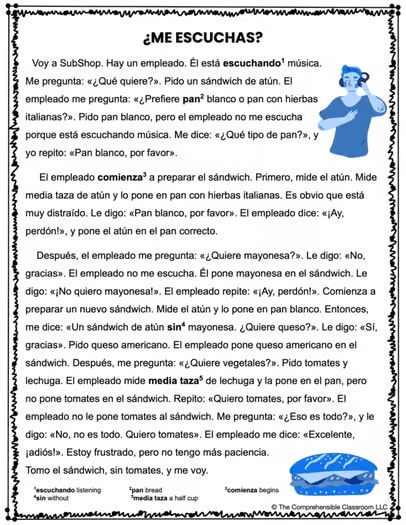 Stem change e-i verbs with reading: Spanish Grammar in Context