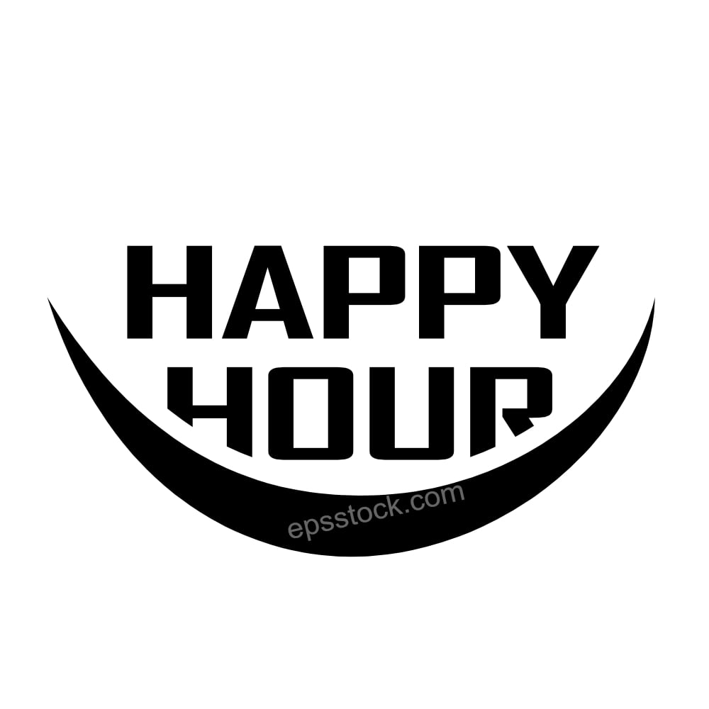 happy hour lettering
