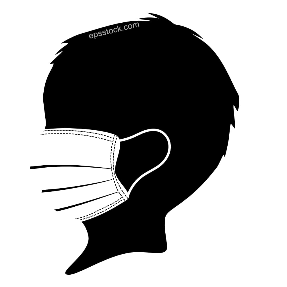 child in medical mask