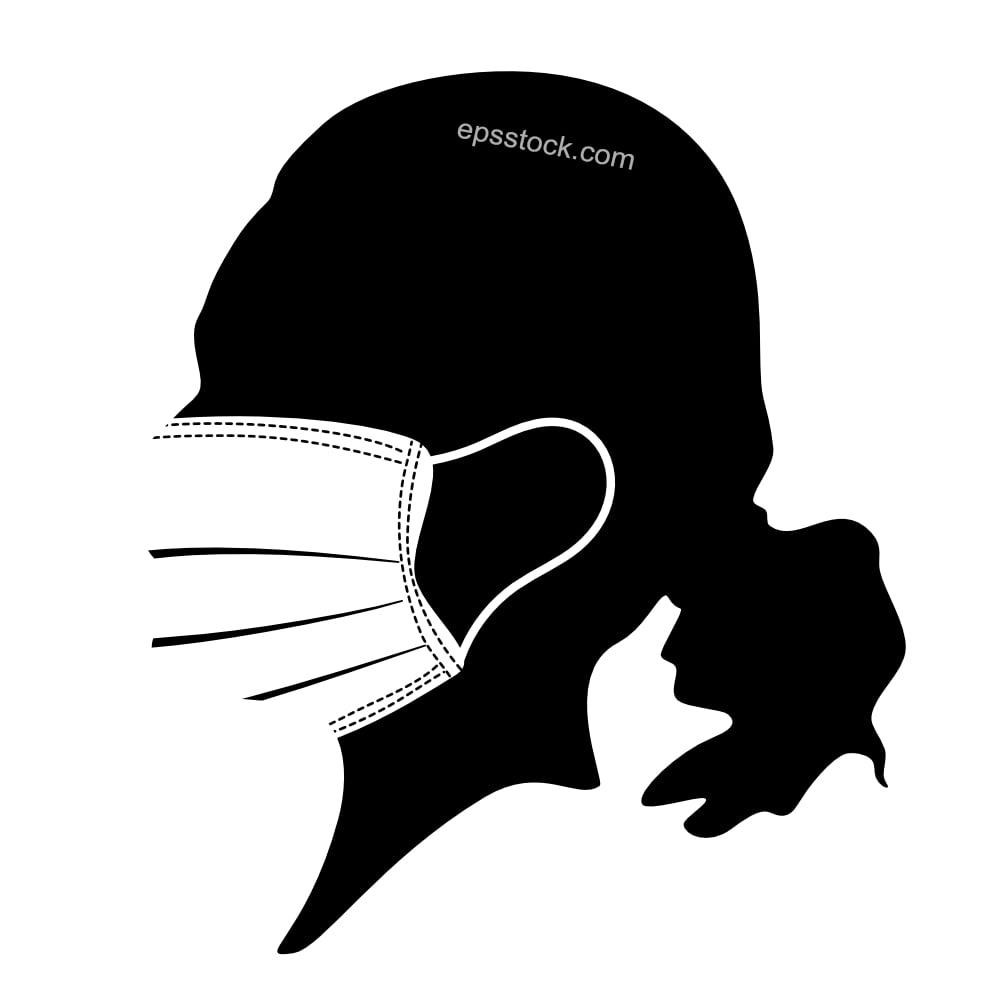 Young woman in medical surgical mask