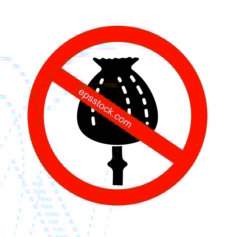 Forbid Opium Poppy sign