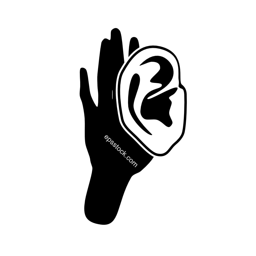hand near ear