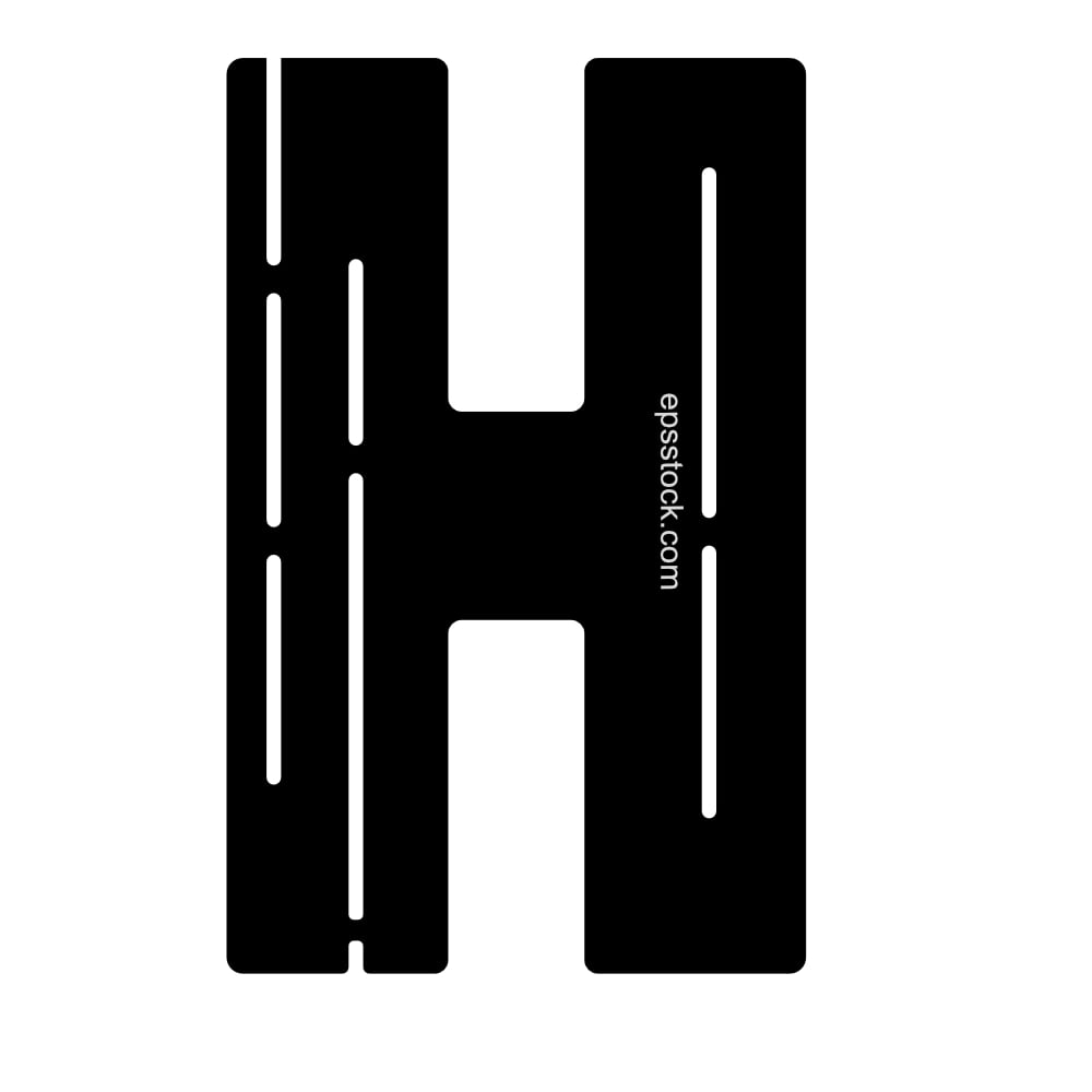 letter H like road