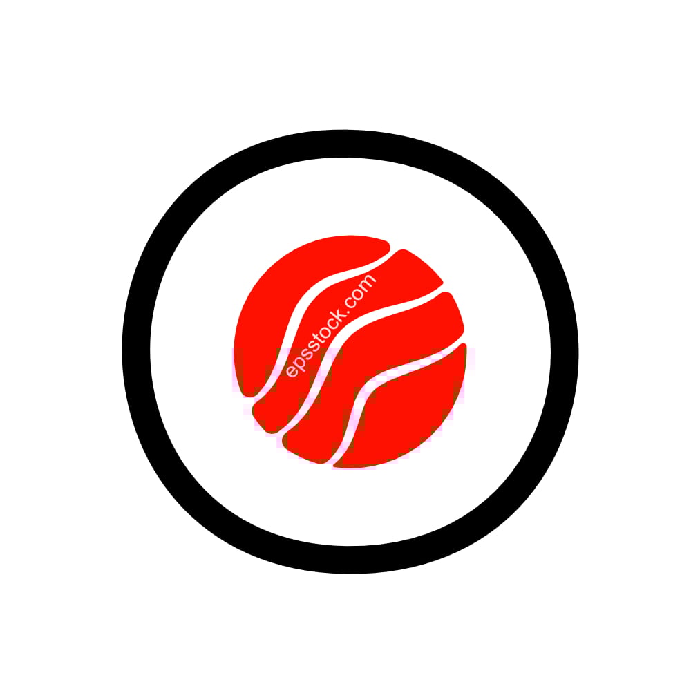Japanese sushi emblem