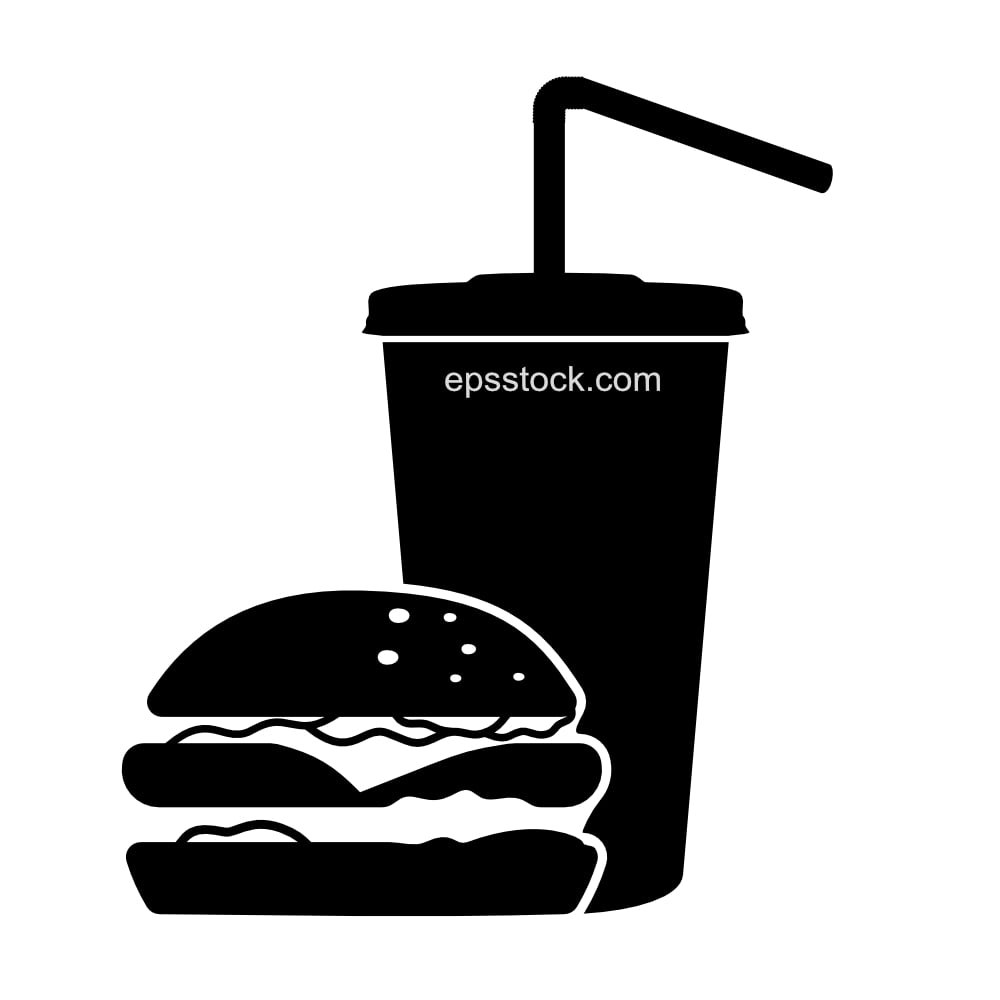 burger and drink