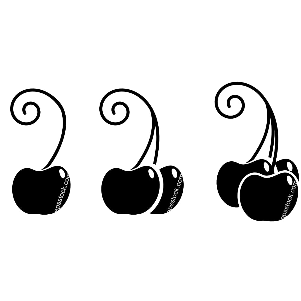 Bunches of cherry berries