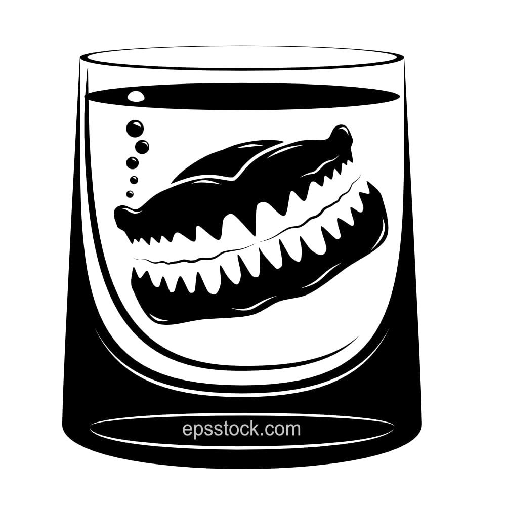 Denture in a glass
