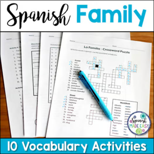 La Familia Spanish Family Vocabulary Bundle
