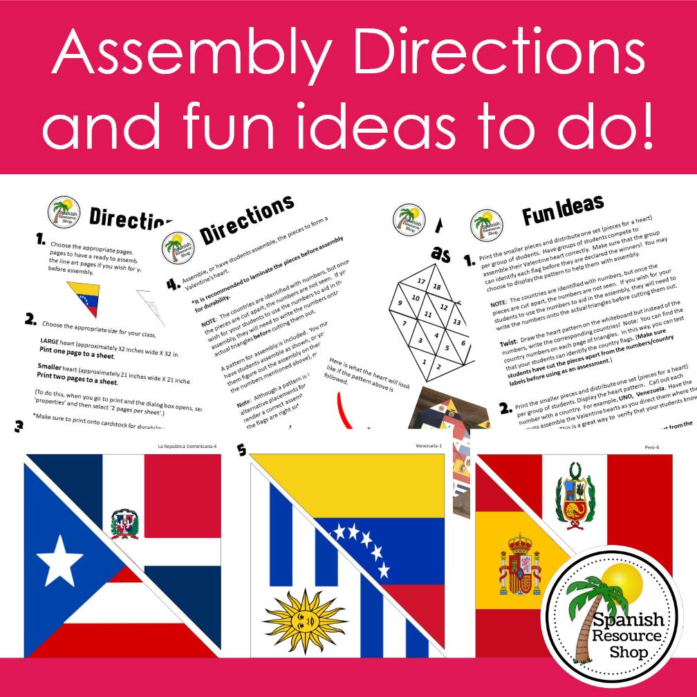 Spanish Speaking Countries Valentine's Day Heart