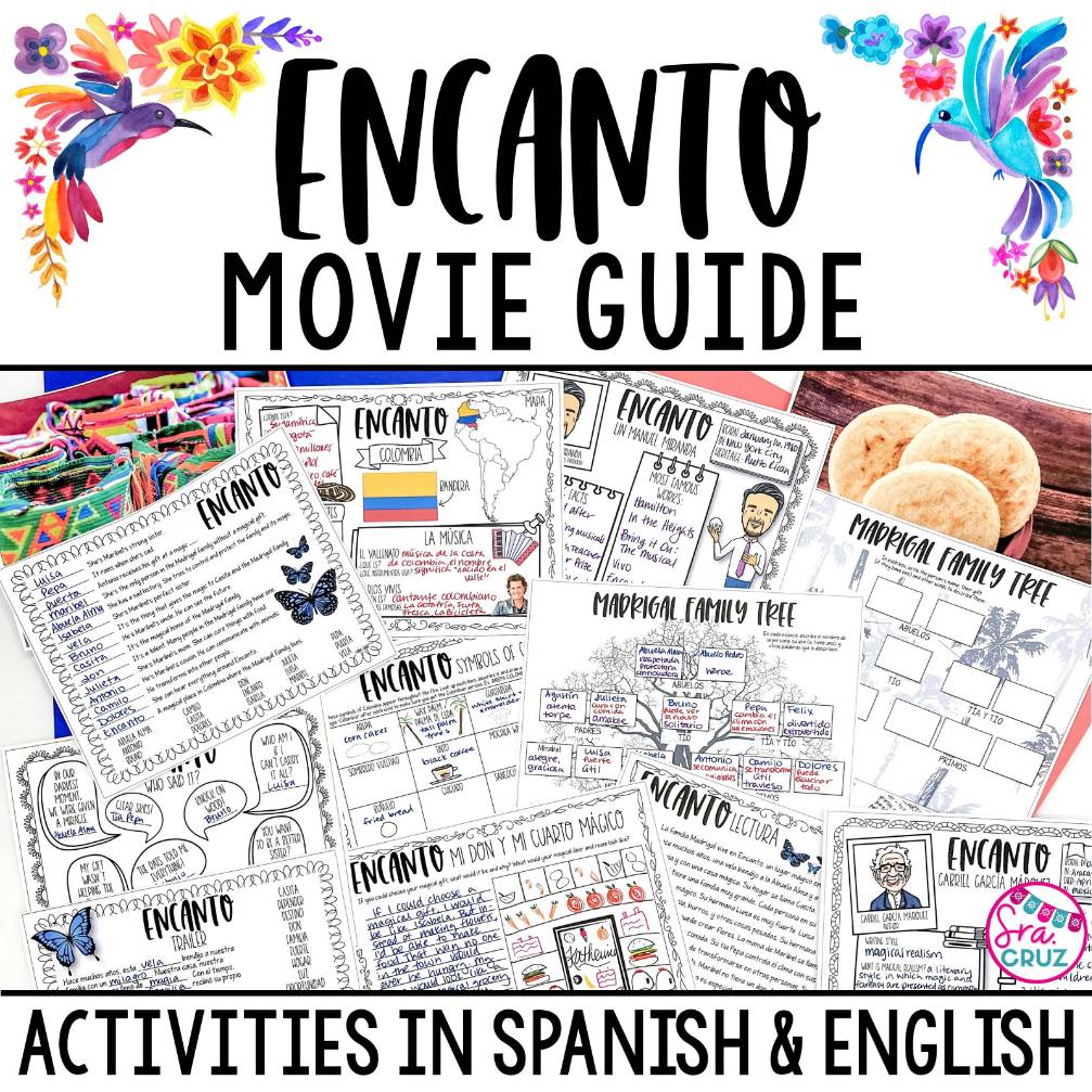 Encanto Movie Guide Movie Questions and Activities for Spanish Class + Digital