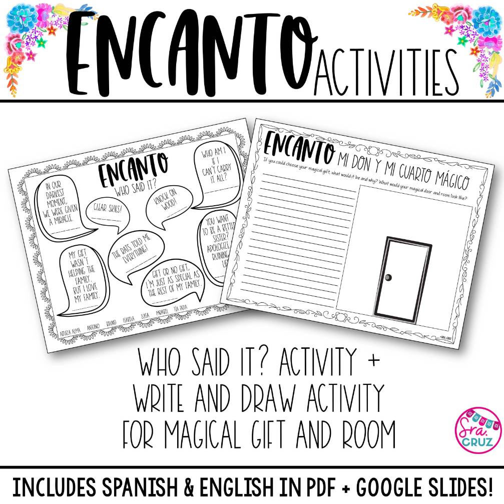 Encanto Movie Guide Movie Questions and Activities for Spanish Class + Digital