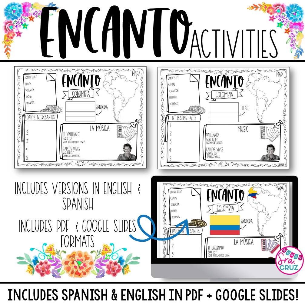 Encanto Movie Guide Movie Questions and Activities for Spanish Class + Digital