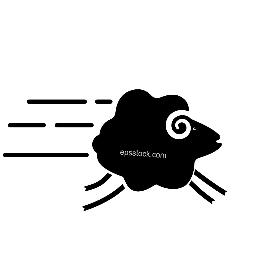 running sheep emblem