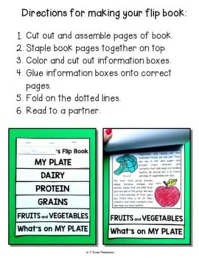 My Plate Healthy Eating Habits FLIP Book Food and Nutrition