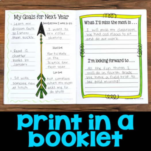 End of the Year Memory Book Reflection 2nd Grade 3rd 4th 5th Last Week Activity