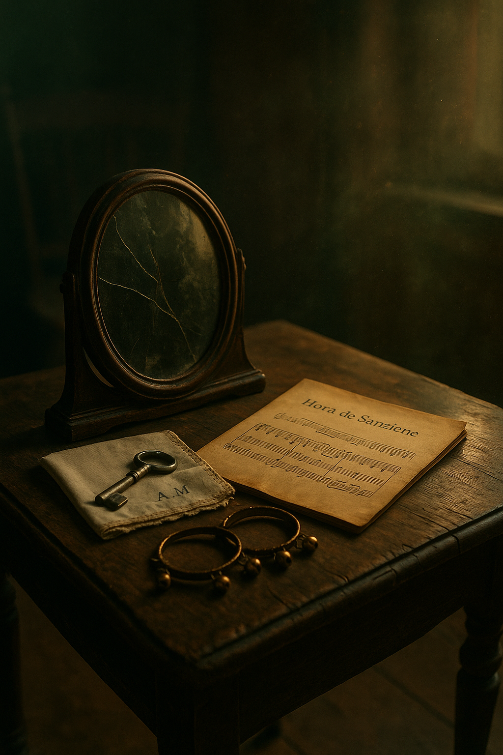 Thriller supranatural plasat la Brașov: o moștenire misterioasă, o partitură veche — Hora de Sânziene — și un cerc de patru frunze care se repetă obsesiv. Suspans elegant, atmosferă carpatină, emoție autentică.