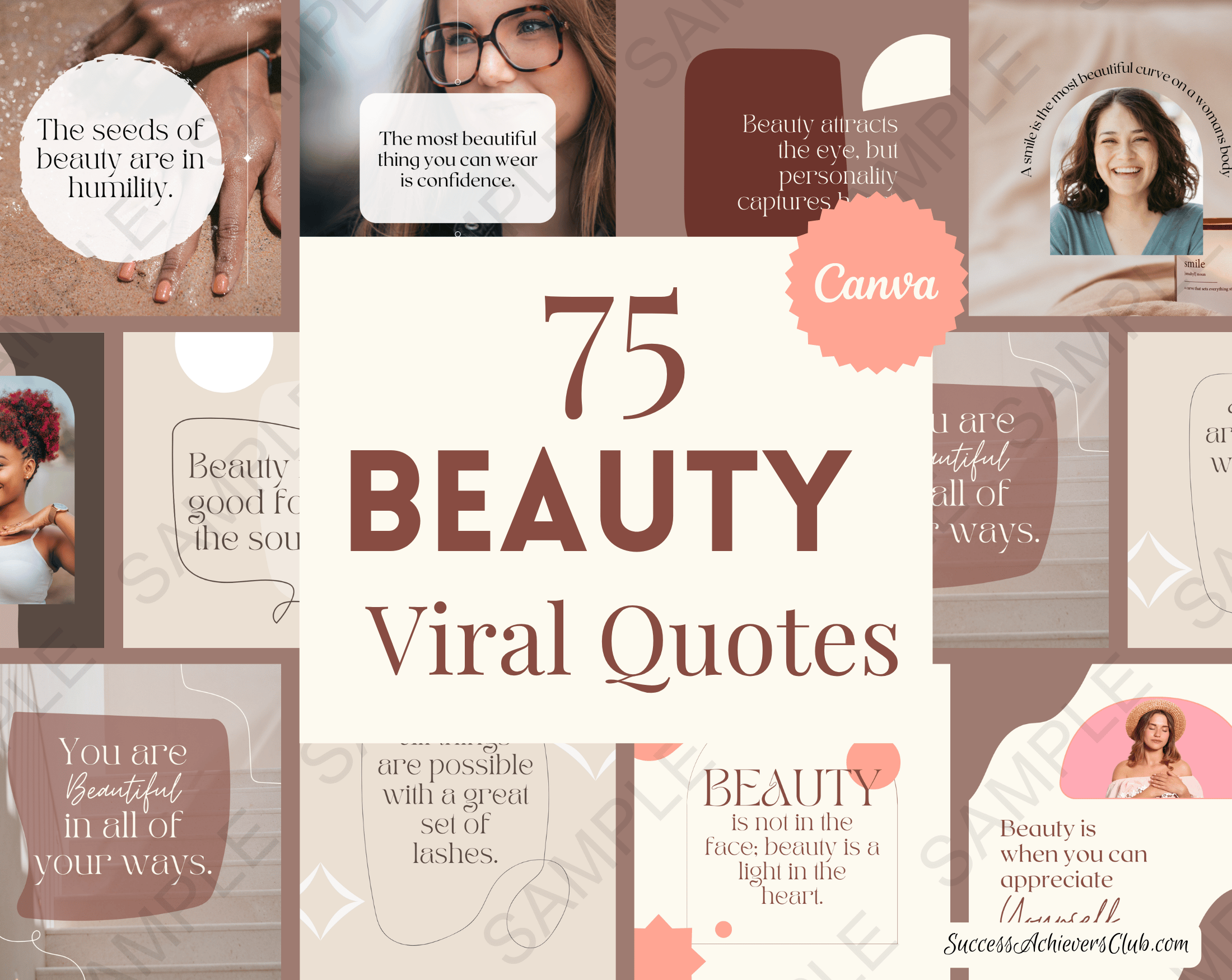 75 Beauty Viral Quotes Social Media Canva Templates - Payhip