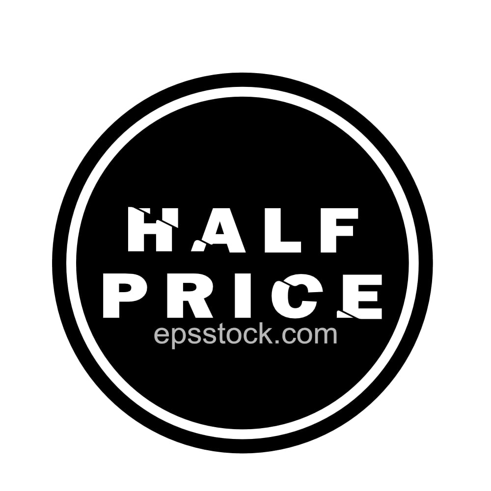 HALF PRICE, stamp