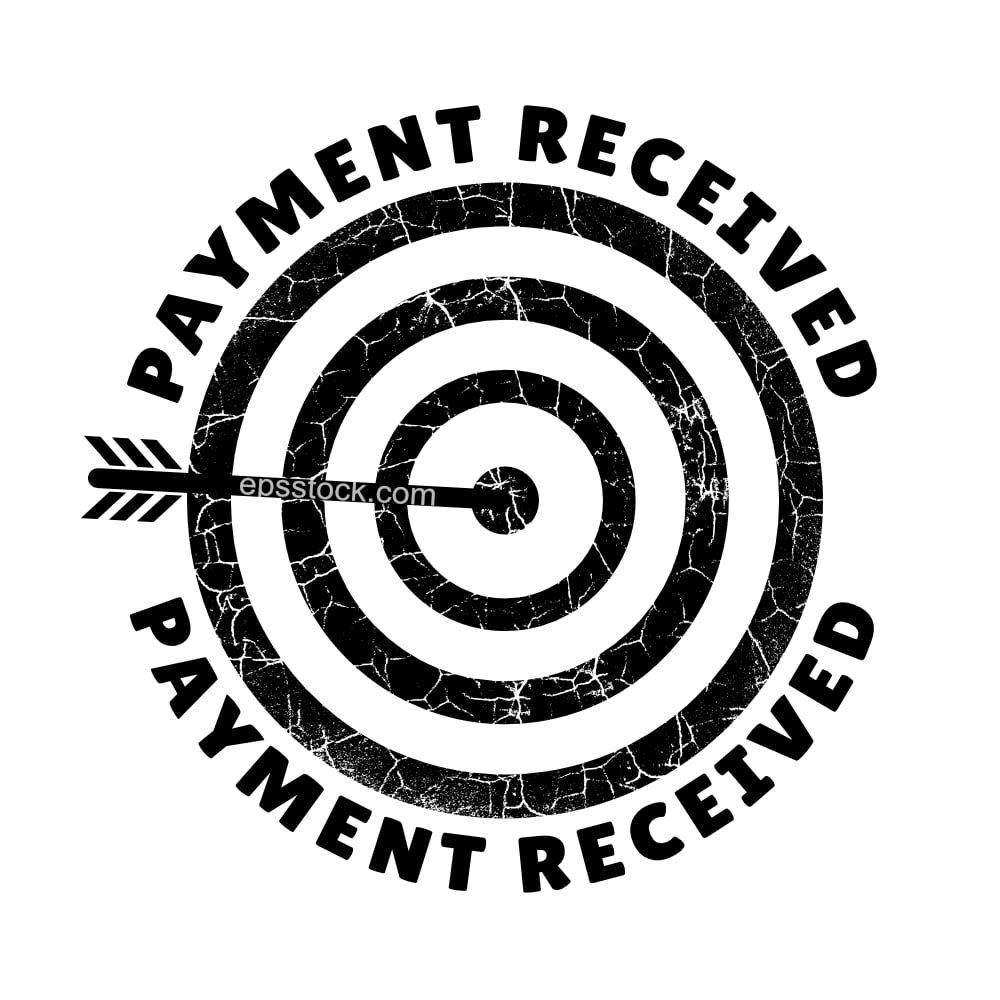Rubber stamp illustration showing PAYMENT RECEIVED