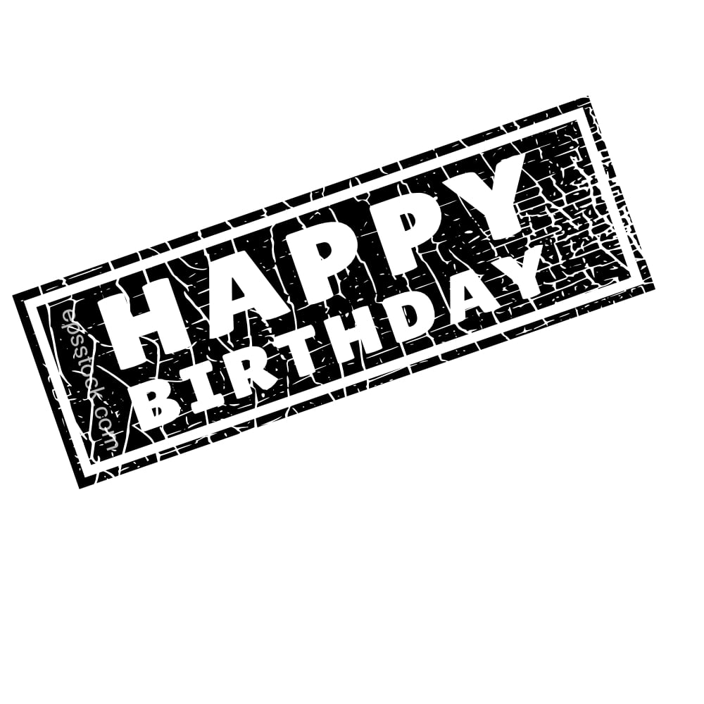 happy birthday, stamp
