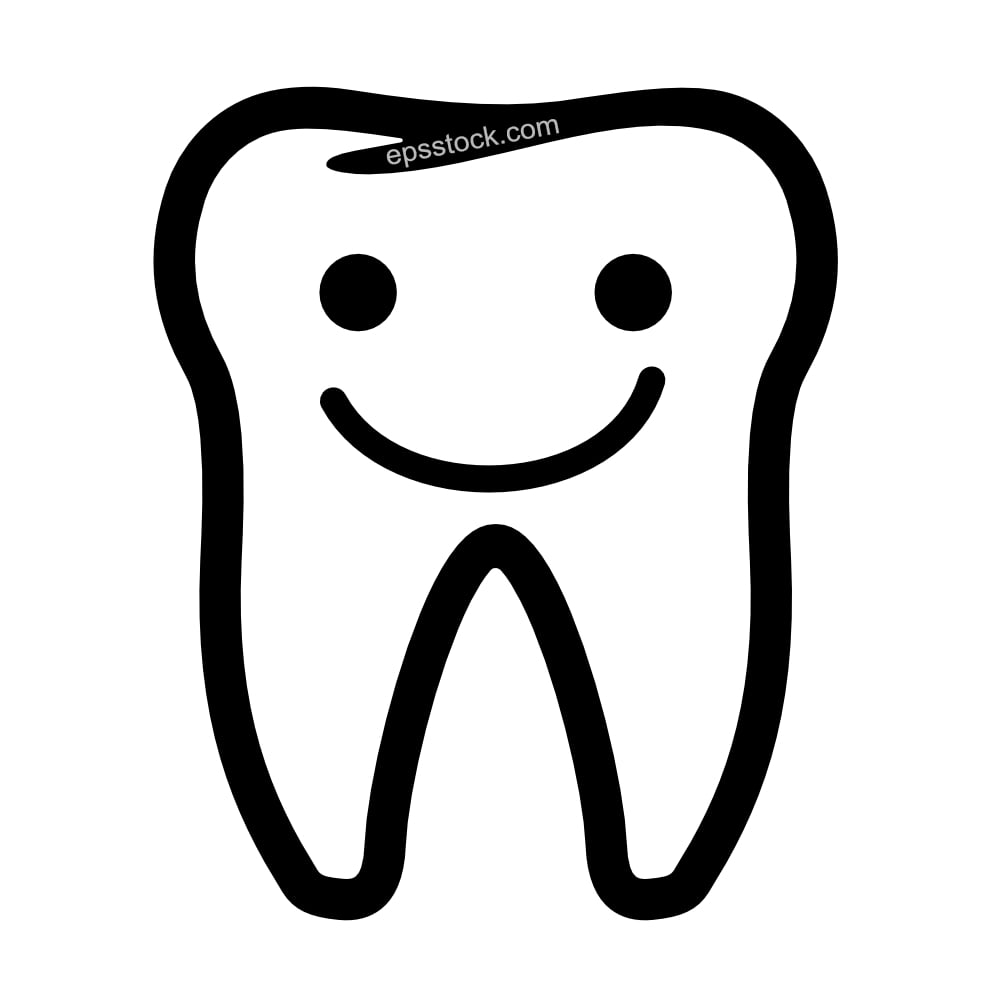 Tooth cute character