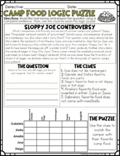 End of the Year Reading Logic Puzzles | Activities for Enrichment