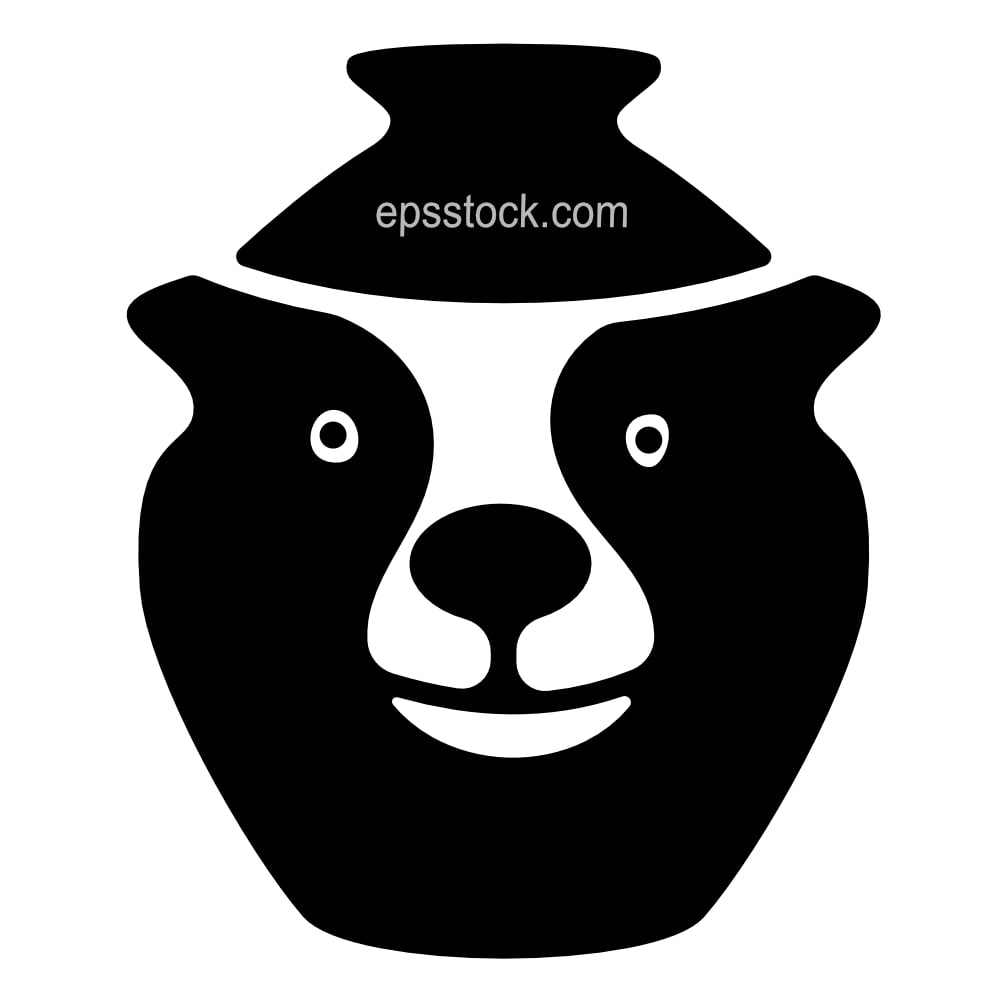 Copper jug ​​shaped like a bear head