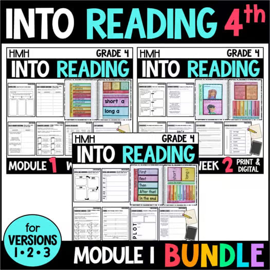 Into Reading HMH 4th Grade: Module 1 Supplemental BUNDLE • Versions 1 2 3