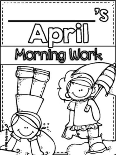 April Morning Work Second Grade Math and ELA Digital and PDF
